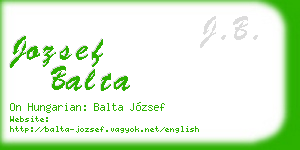 jozsef balta business card